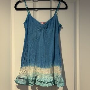 Victoria's Secret Blue and White Vintage Lingerie Slip Sz S